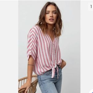 Rails linen blend Thea top S